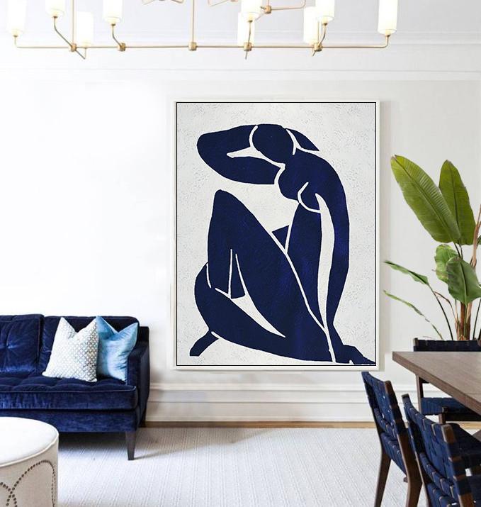 Navy Blue Nude Art #NV272B